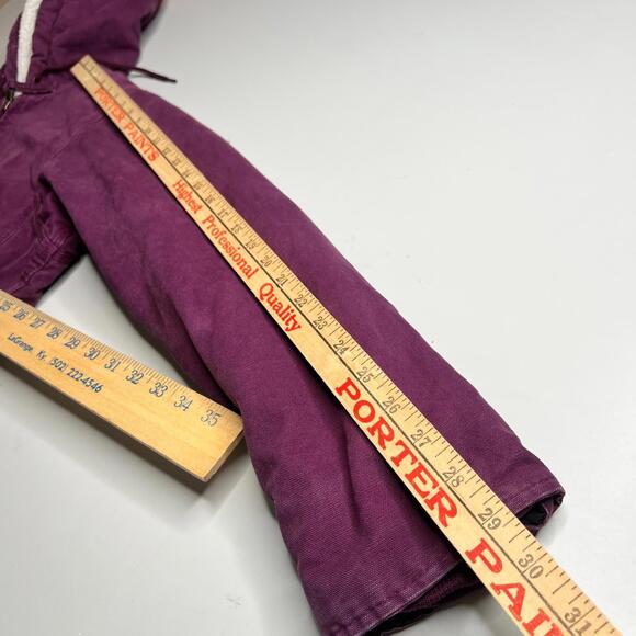 Vintage C.E. Schmidt Workwear Women’s Hooded Jacket Purple Sherpa Lined M - Picture 10 of 10